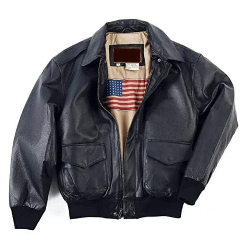 Herren Lederjacke Bomber Air Force - Echtleder & komfortabel