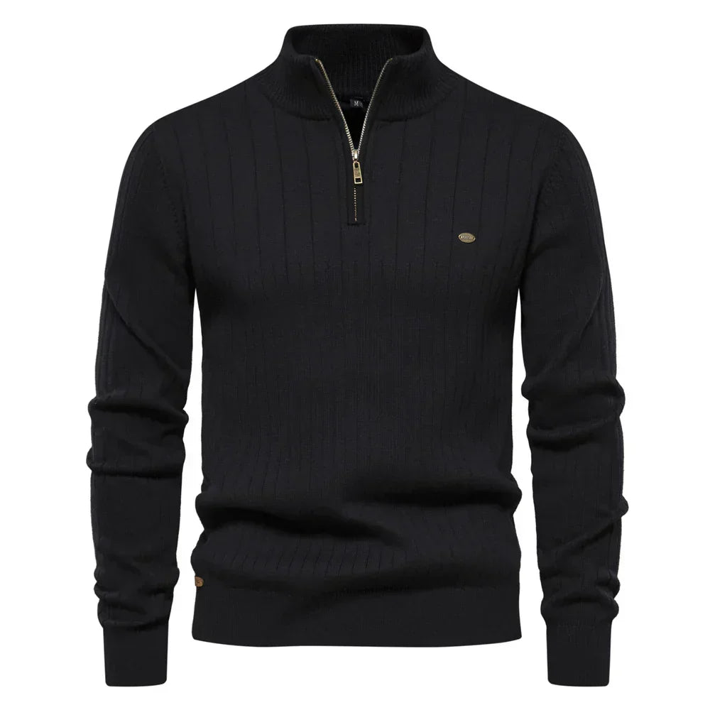 Herren Winterpullover mit Reißverschluss - Klassisch & Bequem